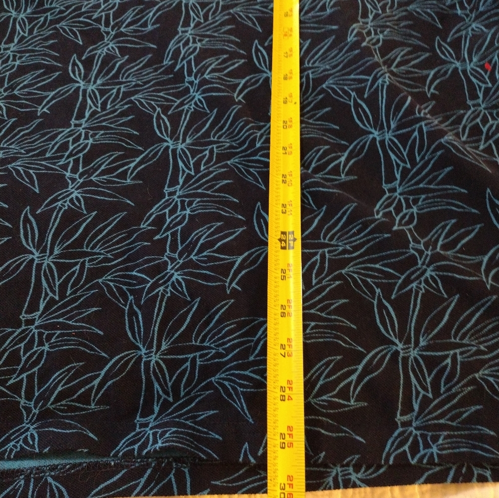 Tommy Hilfiger Polo Short Sleeve Blue Bamboo Print Size  3XLT check measurements - Picture 3 of 7